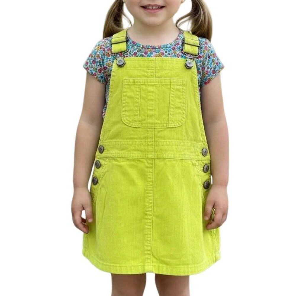 Mini Boden Overall Dress Yellow 4T 5T